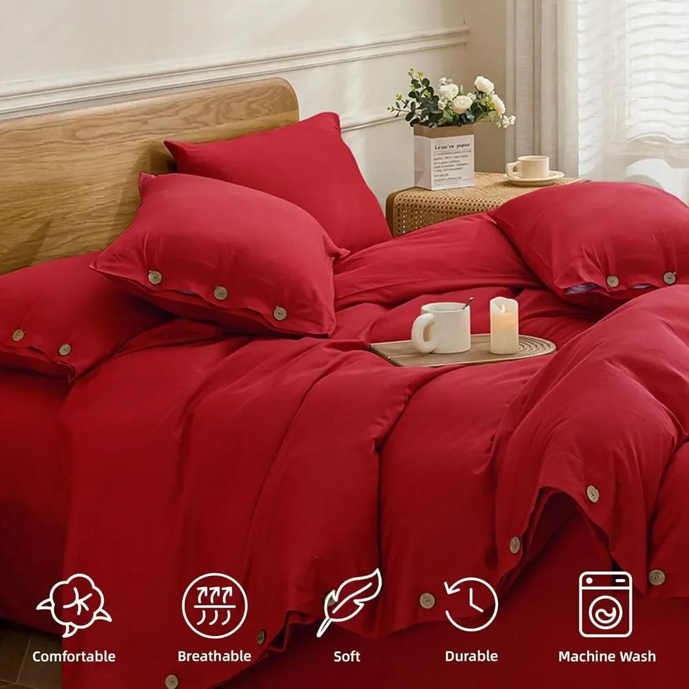 JELLYMONI Bedding Duvet Cover Full Size  3 Pieces Full 80